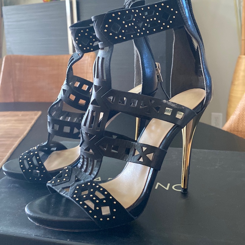 Marciano black multi leather pumps size 6